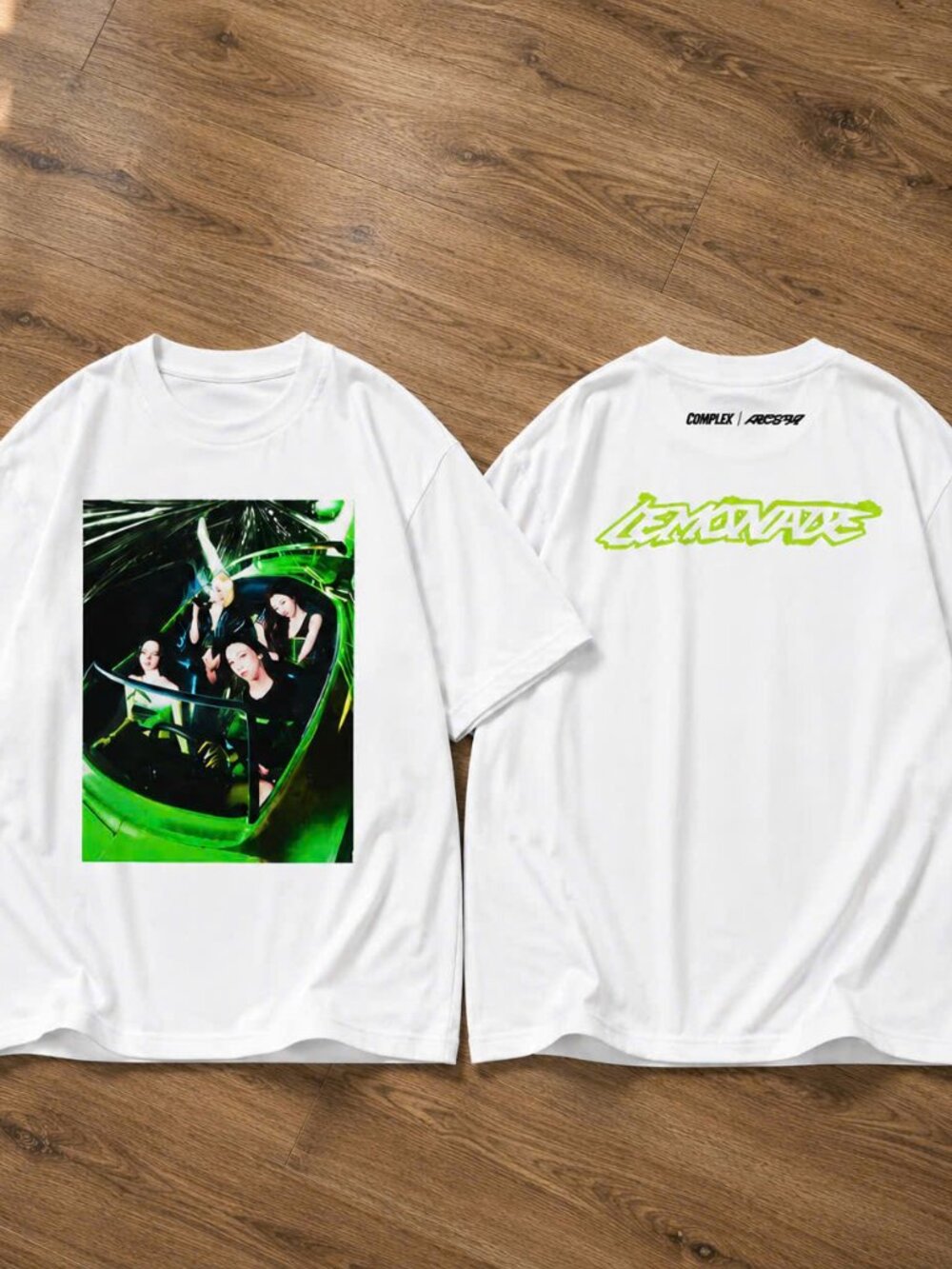 Aespa ComplexCon Lemonade KPop Group Graphic T-Shirt White